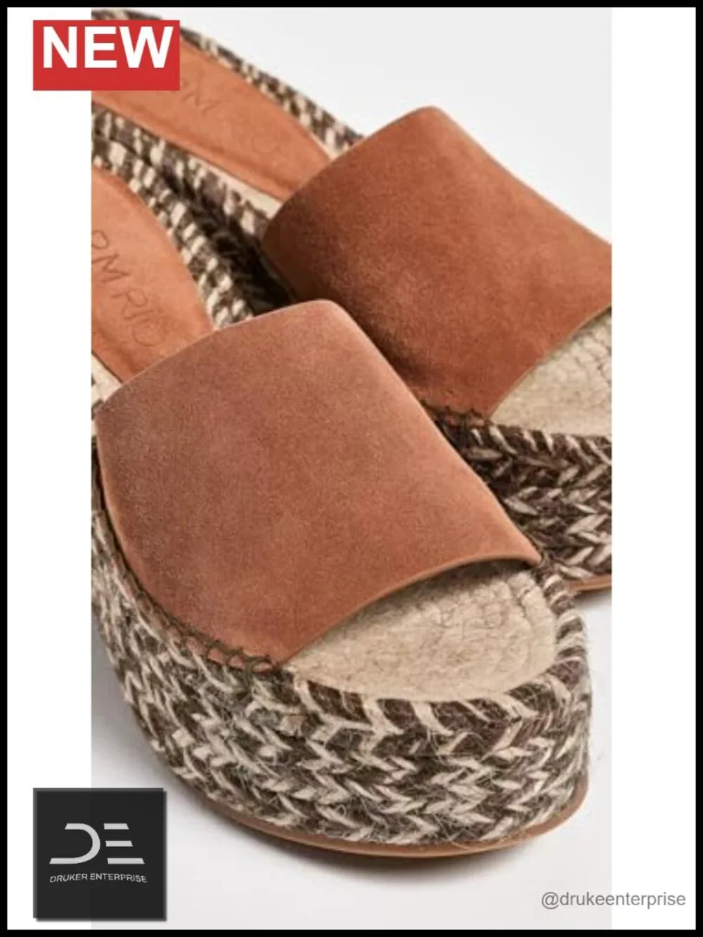 Women's Platform Espadrille Sandals Woven Chunky Heel 90mm
